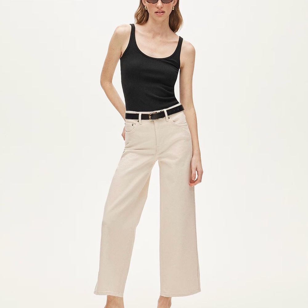 JCrew Everyday wide-leg ankle jean in semi-stretch